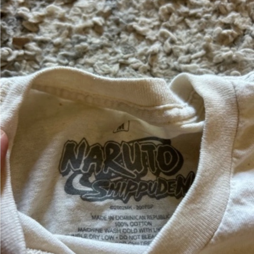 Kids Anime Graphic Tee - White & Orange Naruto Design - Picture 3 of 3